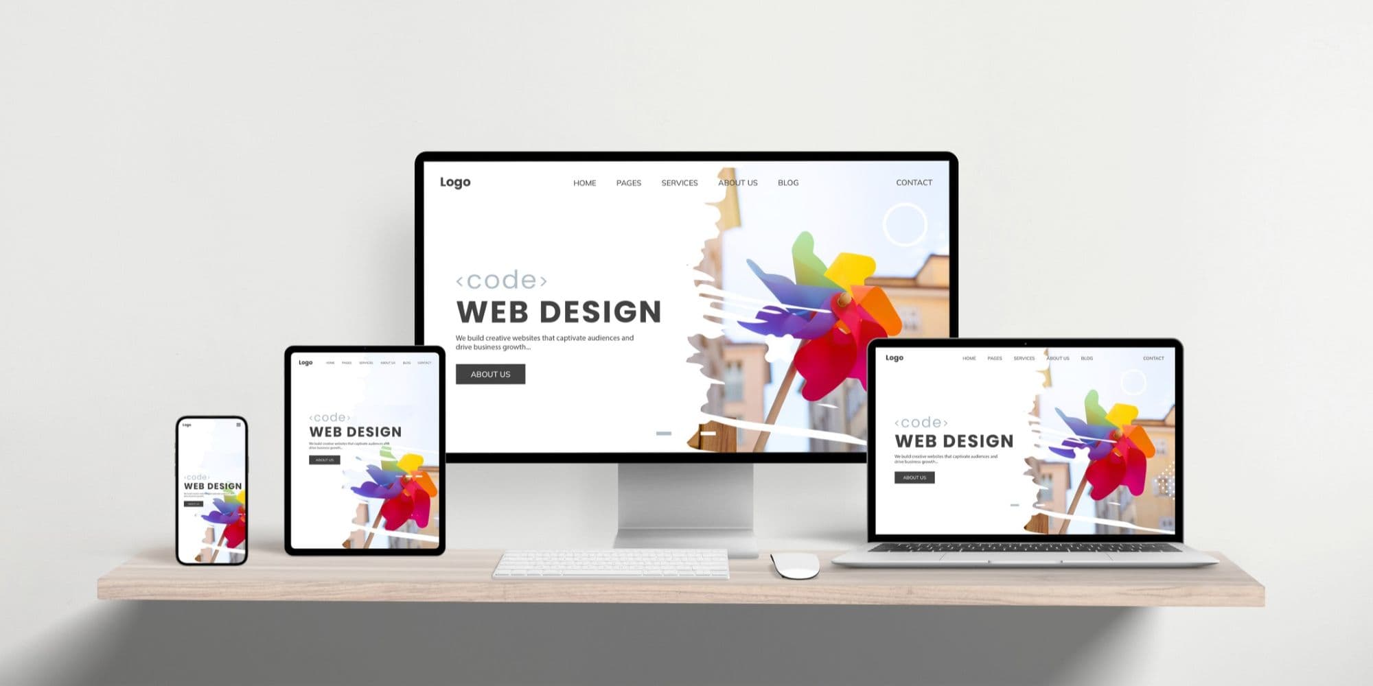 Website development concept.